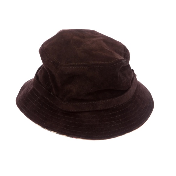 BURBERRY SUEDE BUCKET HAT - Picture 2 of 5
